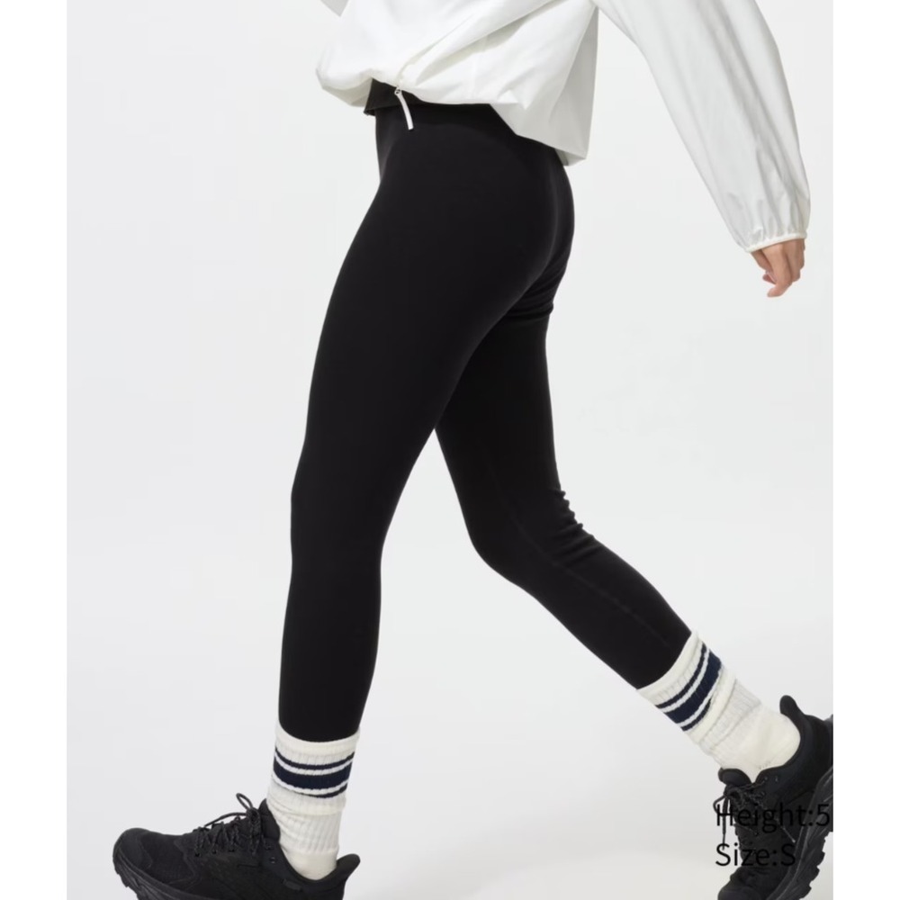 Uniqlo Womens Heat Tech Ultra Warm Leggings Size‎ L Black Thermal Hiking Winter